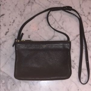 Celine Trio Small Black leather Cross body bag